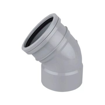 110mm OsmaS PVCU Bend 45° SW/S Grey