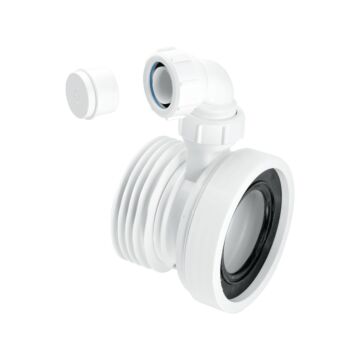 Straight WC Pan Connector with Boss WC-CON1V
