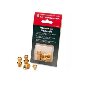 Pressure Test Nipples 1/8 inch Pack Of 3