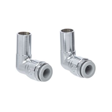15mm Plain Tail Pushfit Stem Elbow Chrome (Pair)
