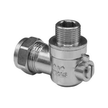 Isolating Valve Flate Faced Angled Chrome