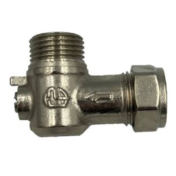 15mm x 1/2" MI Flat-Faced Angled Isolating Valve
