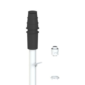 Roof Terminal Kit with Adaptor 60/100mm (Excludes Flashing)