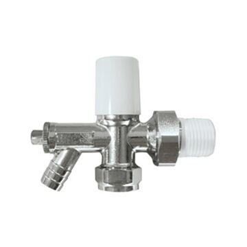 10mm Radiator Valve with Drain Off
