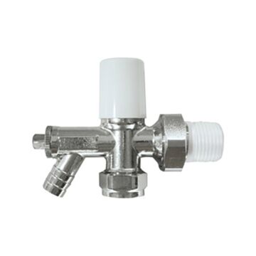 15mm Radiator Valve with Drain Off