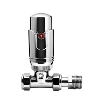 Twin Pack TRV & Lockshield Refined Angled Chrome