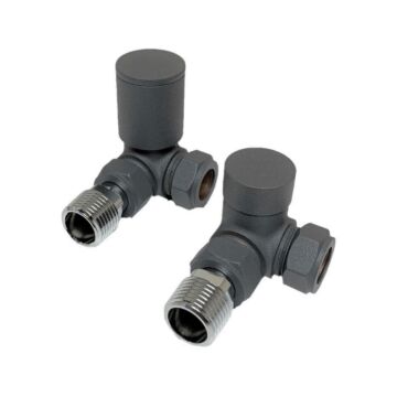 Corner Valve 15mm (Pair) - Anthracite
