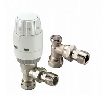 15mm Thermostatic Radiator Valve and Lockshield Pack
