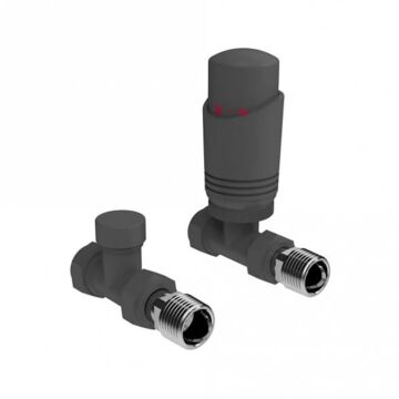 Design Twin Pack TRV, Anthracite, Straight