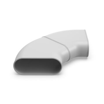 Ducoflex Oval Rigid Ducting 90/45 Degree Horizontal Elbow