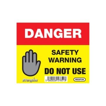 �Do Not Use� Safety Warning Sticker Tag � REGP36