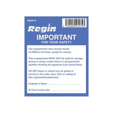 �Compartment Warning� Stickers (Pack of 8) � REGP15