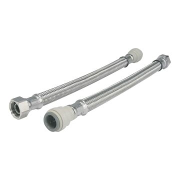 500mm Push-Fit Braided Flexi Hose