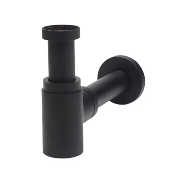 Wirquin Mini Lineus Adjustable Height Basin Trap � Black Touch Finish