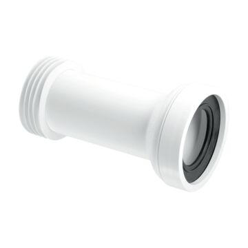 Straight Adjustable Length Rigid WC Pan Connector 4" WC-CON2