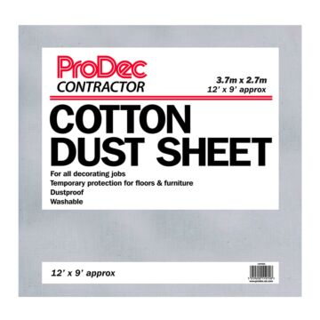 ProDec Contractor 12' x 9' Cotton Twill Dust Sheet