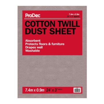 ProDec 24' x 3' Cotton Twill Dust Sheet