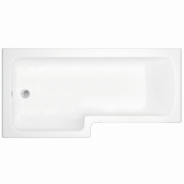 Lerwick L-Shaped Square Shower Bath - Left Hand - 1500 x 850mm