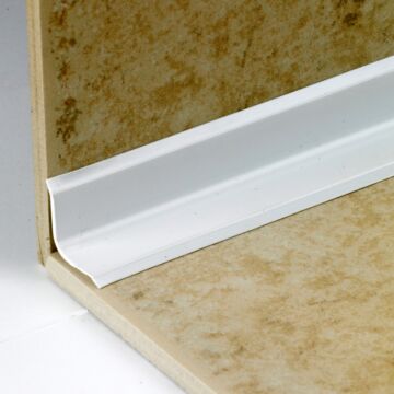 White Bath Trim/Seal 1.8m BBS621 PVC Trim for Bath Edges