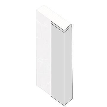Small L Shape End Profile 2400mm Aluminium